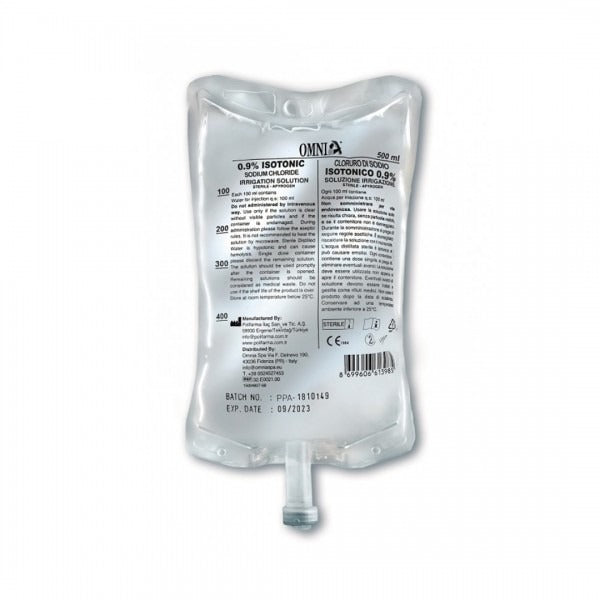 Omnia Sodium Chloride - Saline Pouches (15 x 500ml)